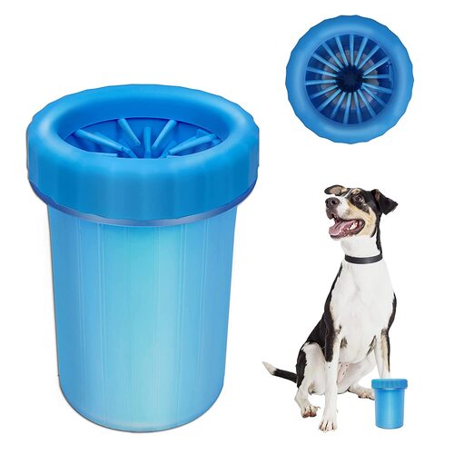 Silicone pet paw cleaner for muddy dog and cat paws