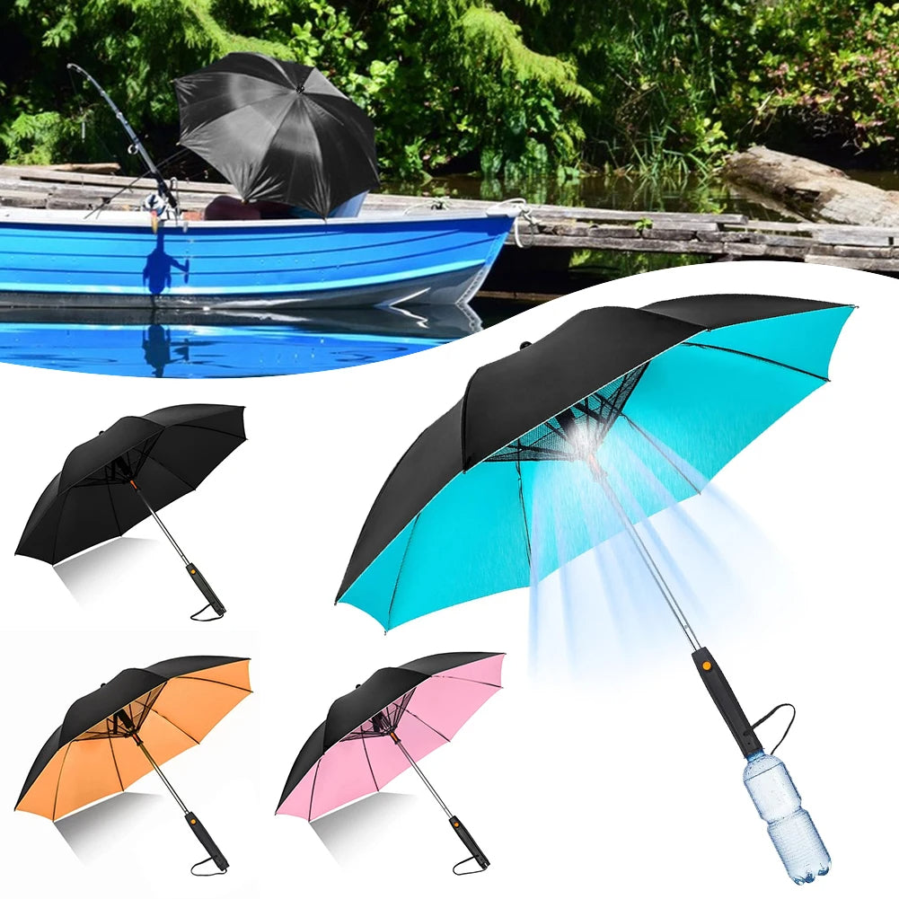 Portable Umbrella with Fan & Misting - Cooling Sun Shade