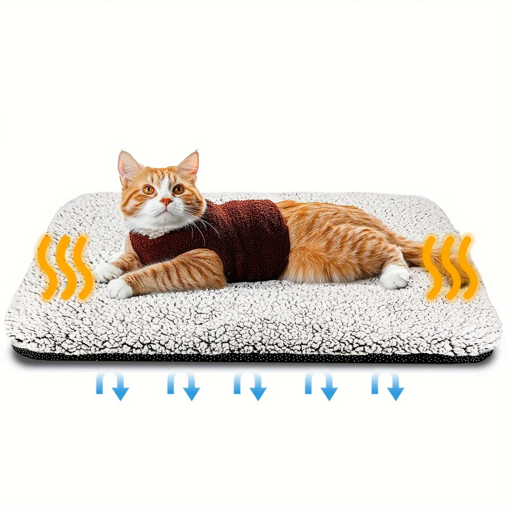 Self-Heating Pet Pad - Cordless Warming Mat for Cats & Dogs