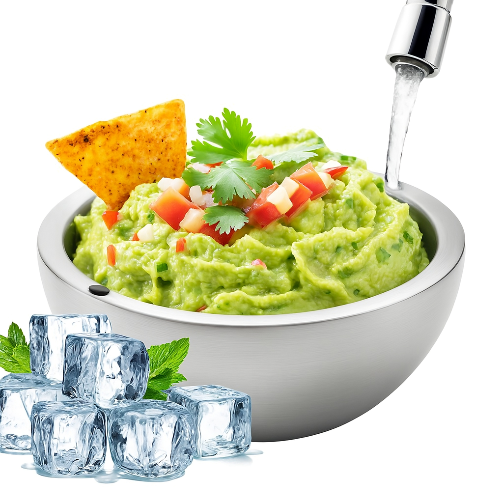 Stainless Steel Cooling Bowl - Insulated Pet Water & Food Bowl