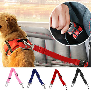 Adjustable pet car seat belt harness for dogs