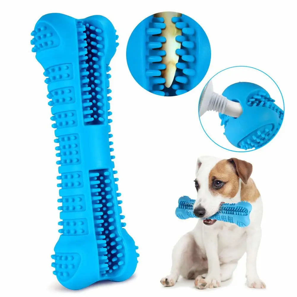 Soft rubber dog toothbrush chew toy