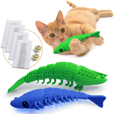 Silicone toothbrush chew toy for cat and dog dental care