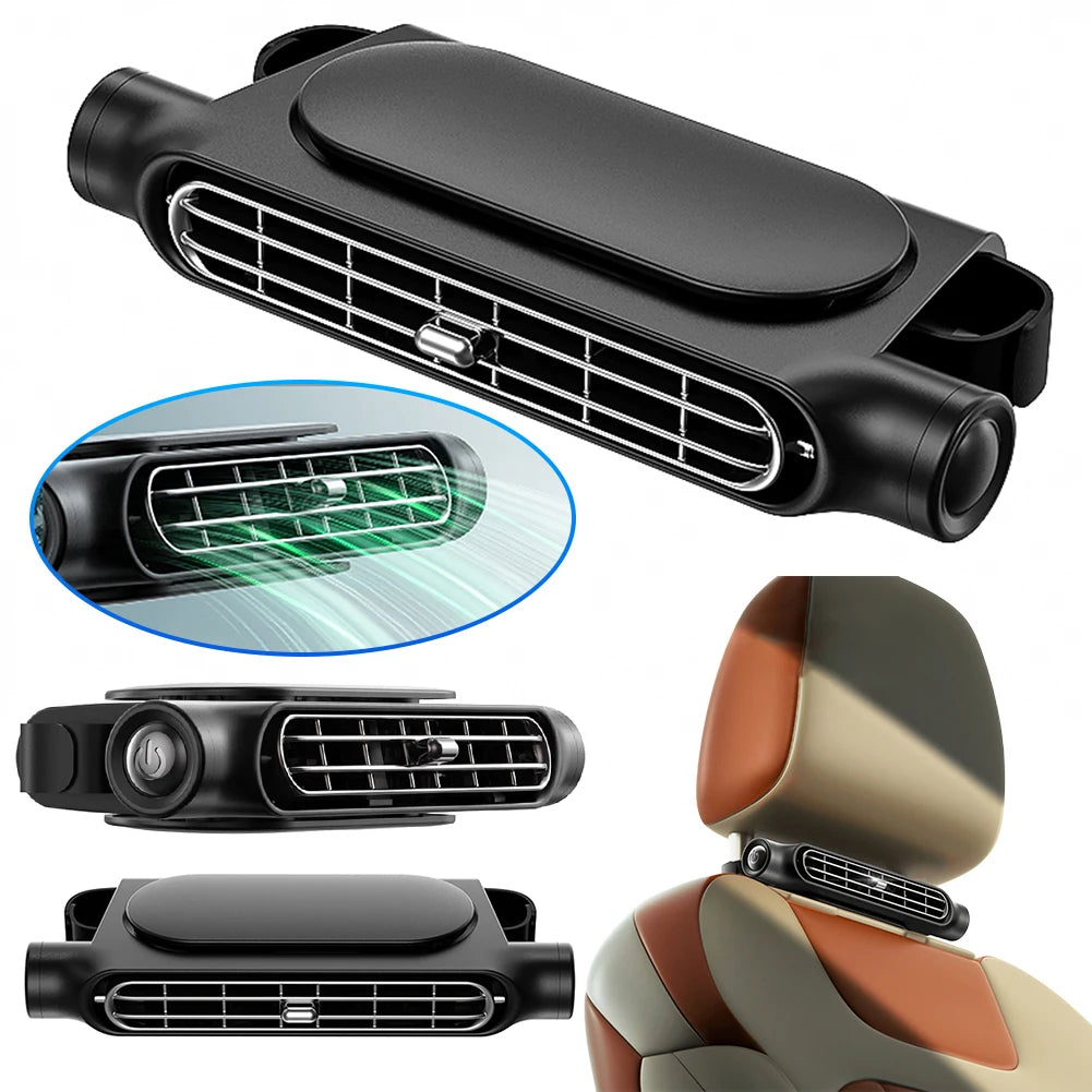 Cooling Car Seat Fan - Portable Backseat Ventilation Fan