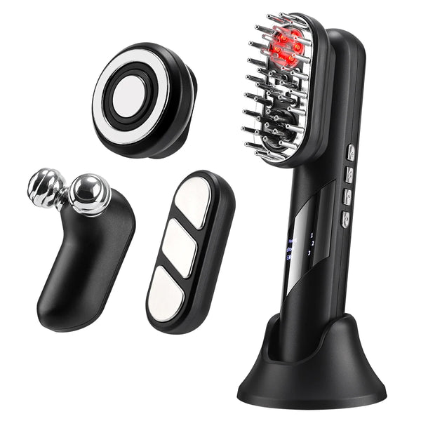 4-in-1 EMS electric scalp massage comb