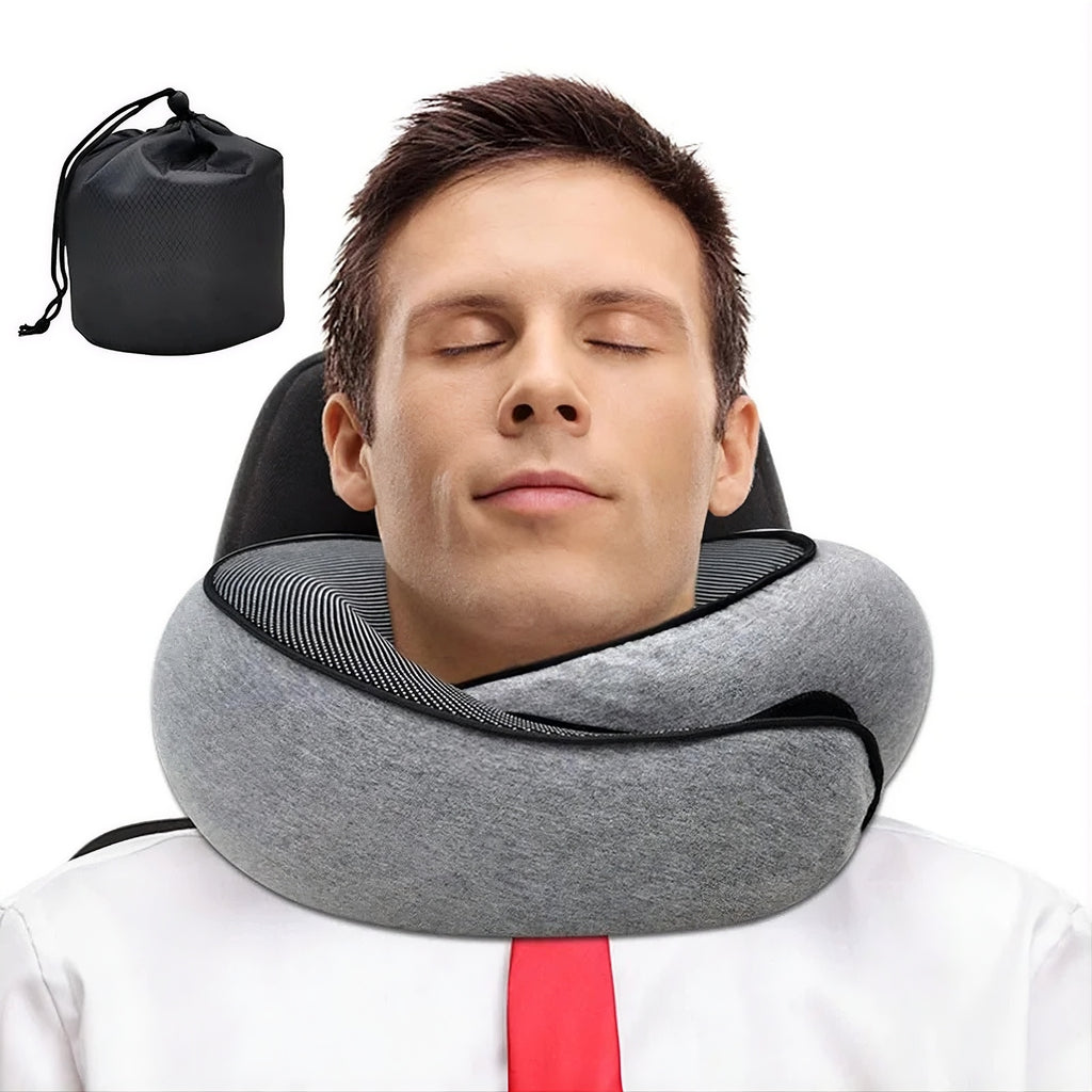 Memory Foam Neck Pillow - Travel Snail Design Support Pillow