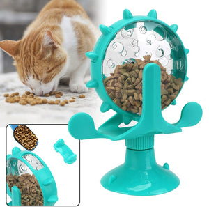 Interactive pet feeding wheel toy for mental stimulation