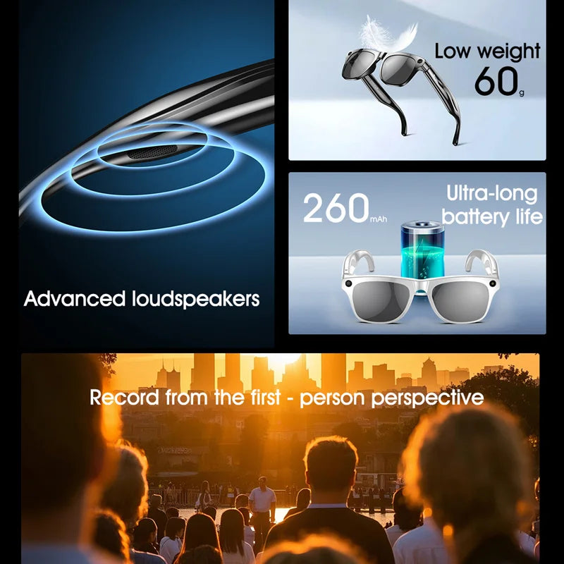 AI Smart Glasses - Wearable HD Display Tech Eyewear