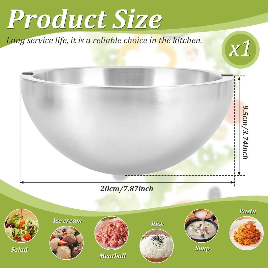 Stainless Steel Cooling Bowl - Insulated Pet Water & Food Bowl