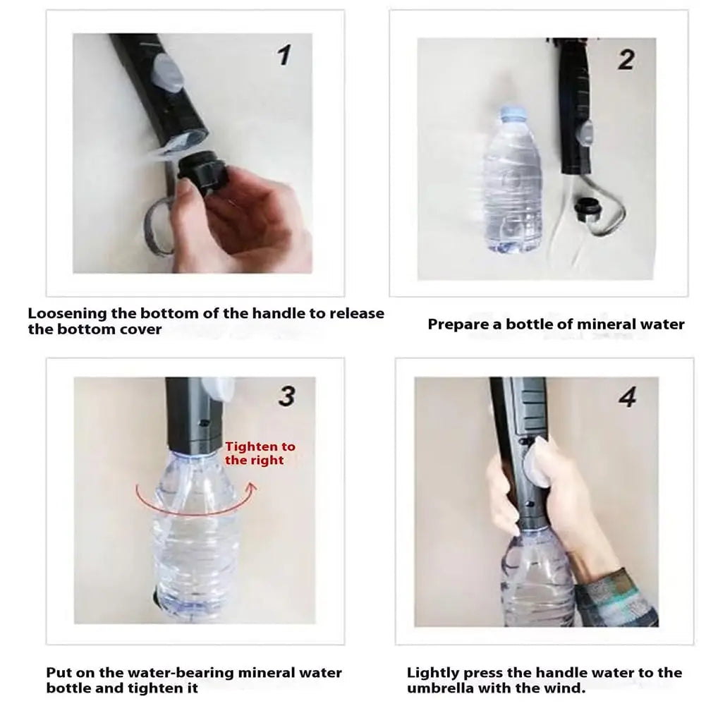 Portable Umbrella with Fan & Misting - Cooling Sun Shade