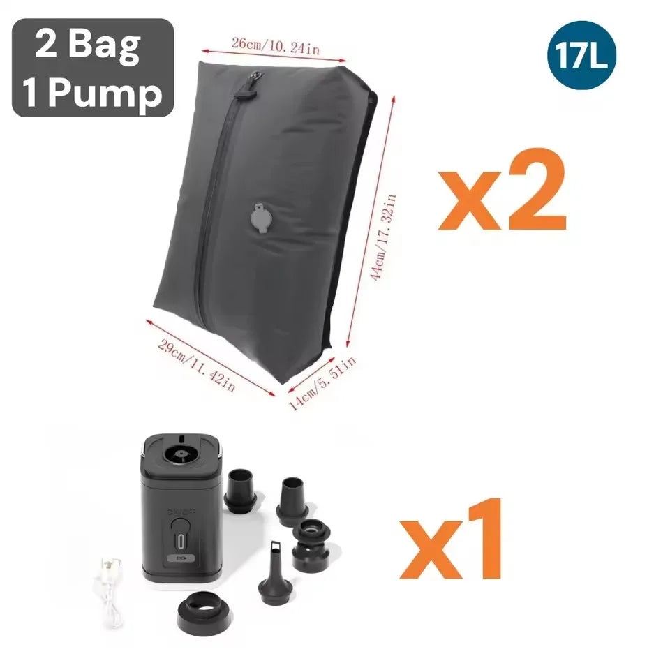 Premium Travel Vacuum Compression Bag & Electric Pump System – Space-Saving Organizer for Luggag