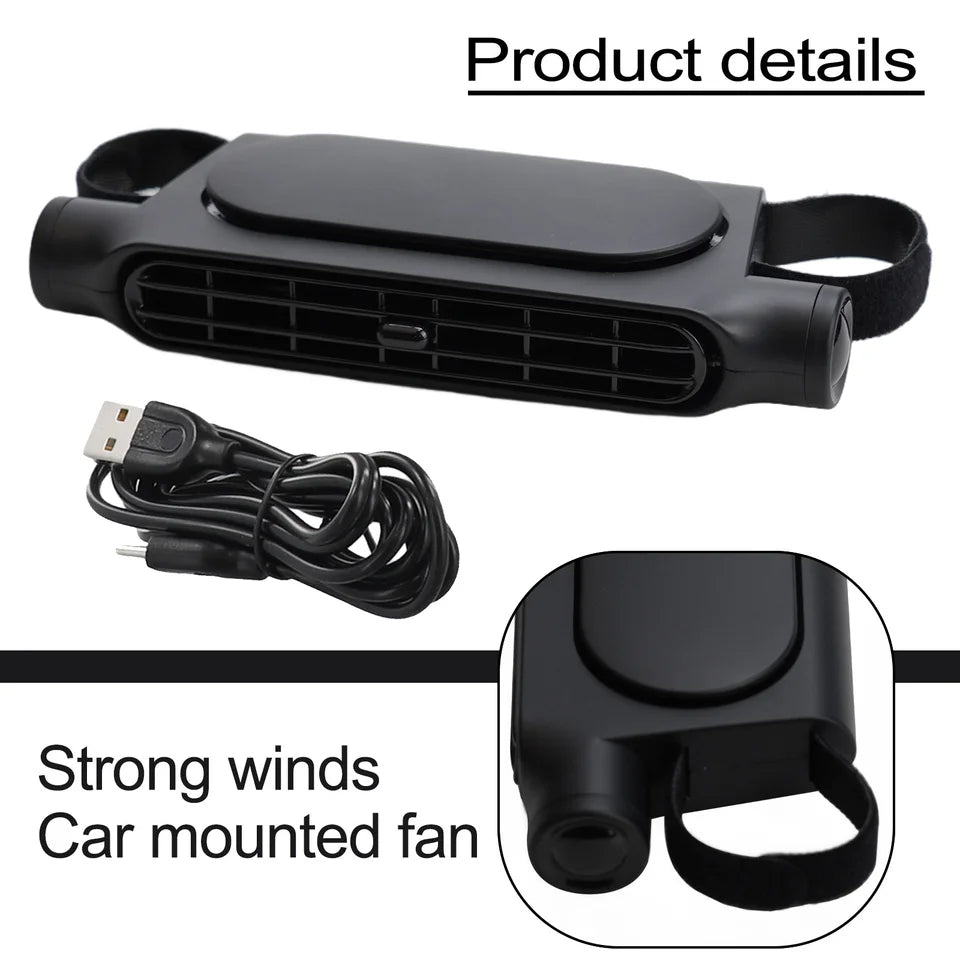 Cooling Car Seat Fan - Portable Backseat Ventilation Fan